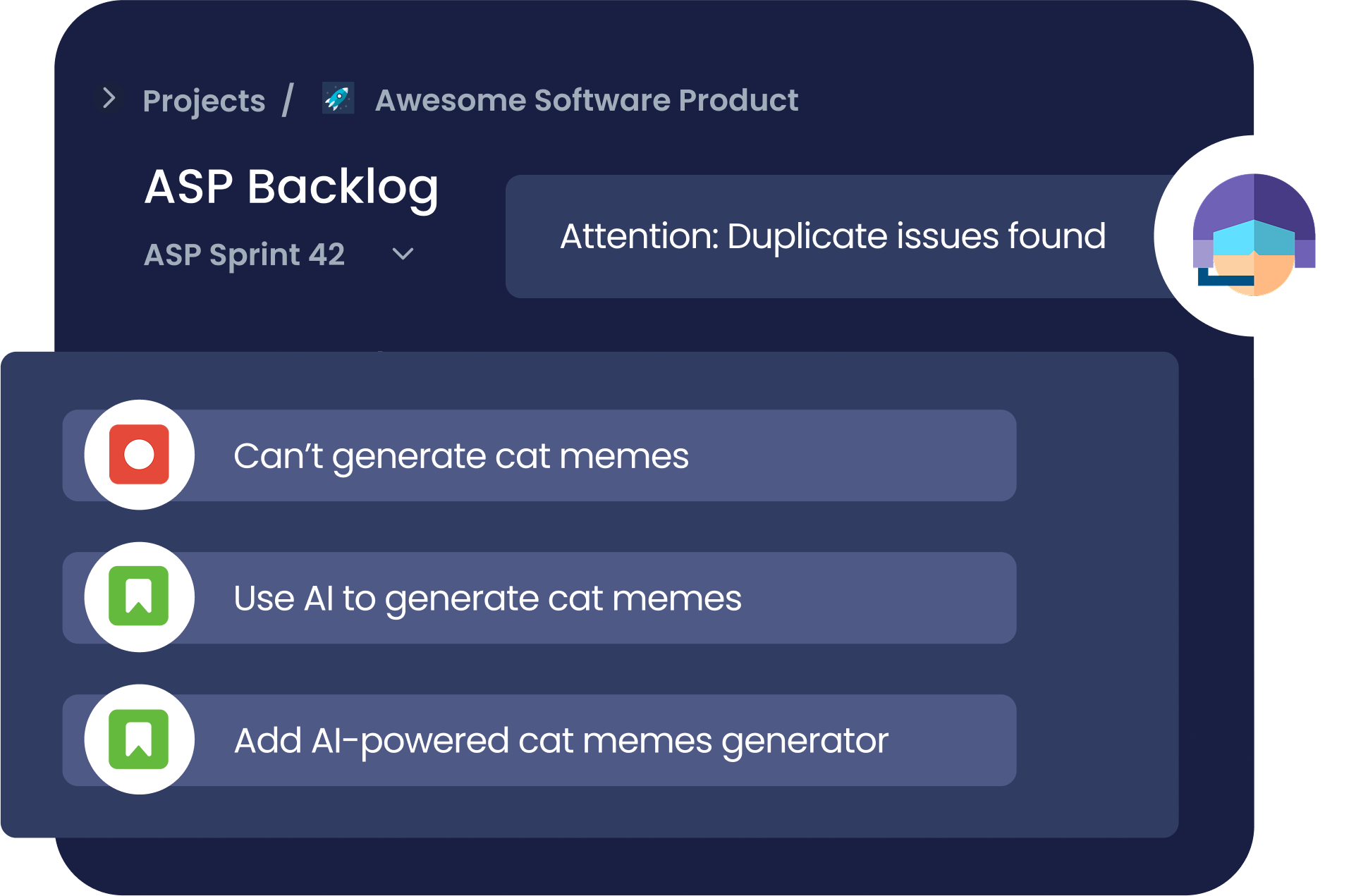 Product copilot generates user story