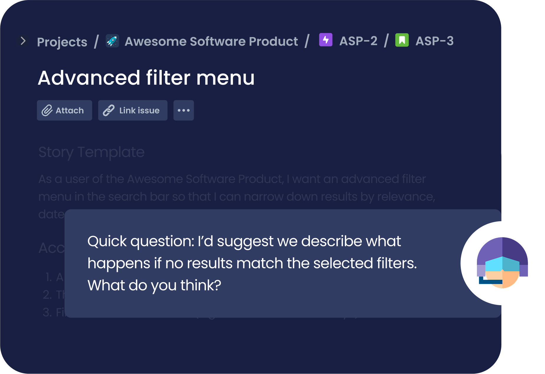 Product Copilot generates user story